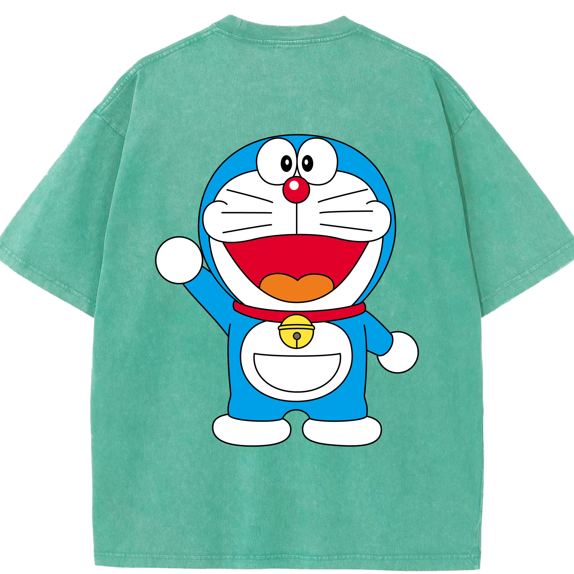 （画像用） ドラえもん Doraemon 綿100% ヴィンテージ風 半袖Tシャツ（背面プリント）